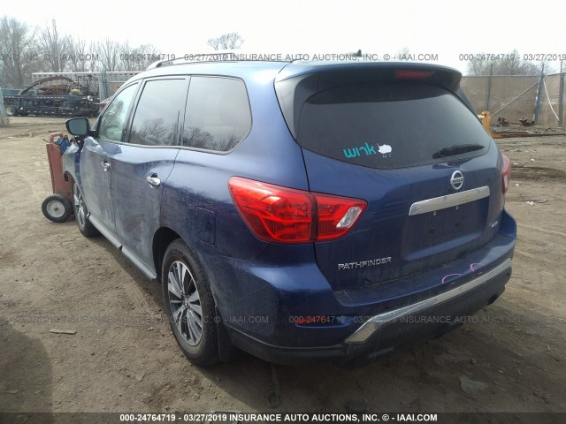 5N1DR2MM6HC624388 - 2017 NISSAN PATHFINDER S/SV/SL/PLATINUM BLUE photo 3