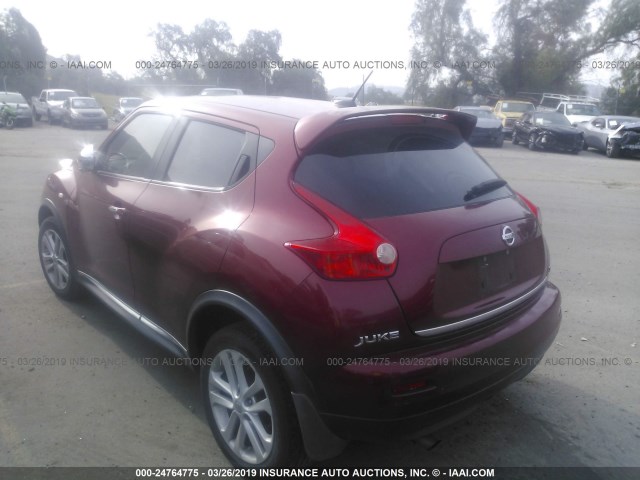 JN8AF5MR8BT000312 - 2011 NISSAN JUKE S/SV/SL RED photo 3