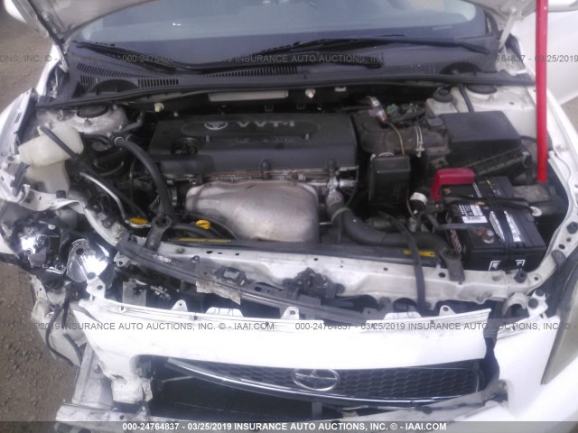 JTKDE177150046755 - 2005 TOYOTA SCION TC WHITE photo 10