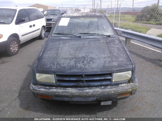 1B3BP48K8KN635461 - 1989 DODGE SHADOW BLUE photo 6