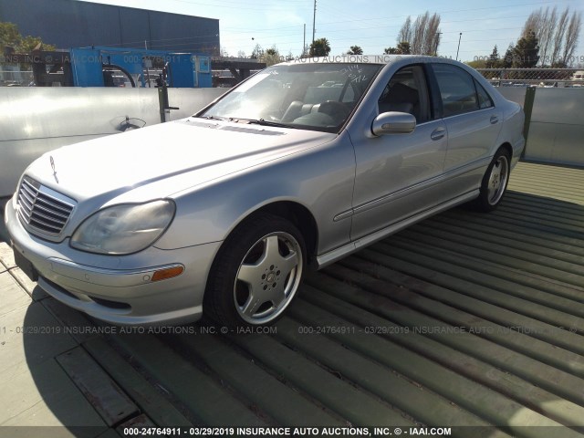 WDBNG73J22A232528 - 2002 MERCEDES-BENZ S 55 AMG SILVER photo 2