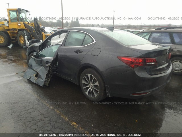 19UUB1F32GA009324 - 2016 ACURA TLX GRAY photo 3