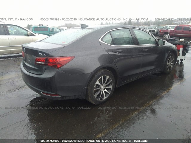 19UUB1F32GA009324 - 2016 ACURA TLX GRAY photo 4