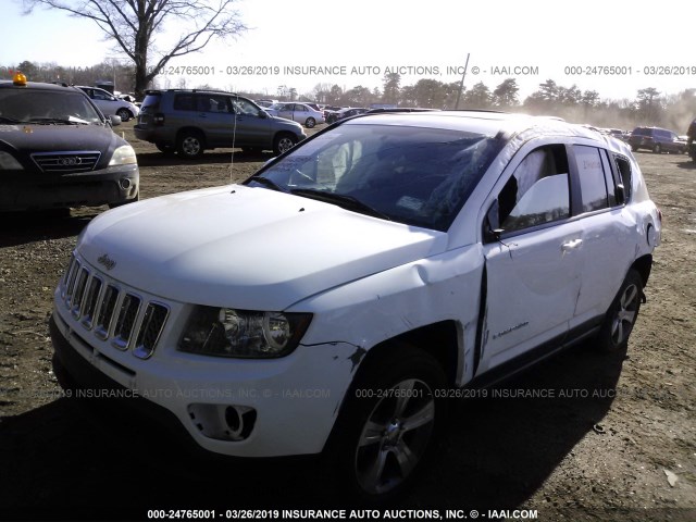 1C4NJDEB9HD177168 - 2017 JEEP COMPASS LATITUDE WHITE photo 2