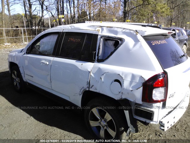 1C4NJDEB9HD177168 - 2017 JEEP COMPASS LATITUDE WHITE photo 6