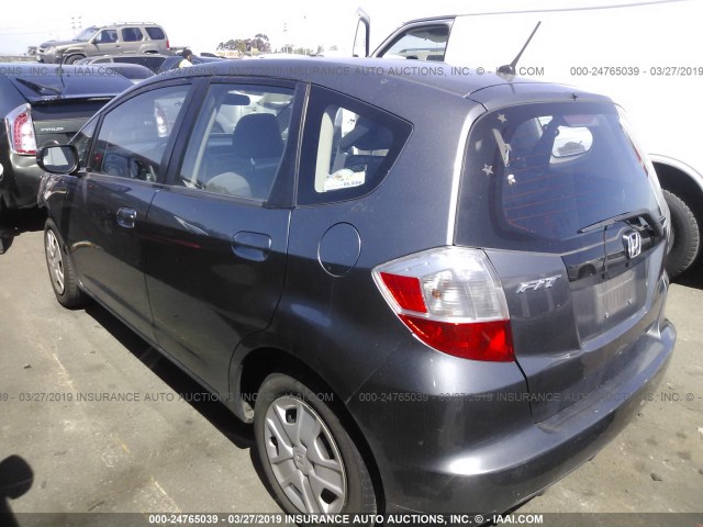 JHMGE8H31CC017209 - 2012 HONDA FIT GRAY photo 3