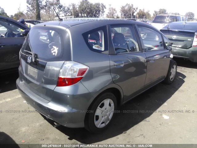 JHMGE8H31CC017209 - 2012 HONDA FIT GRAY photo 4