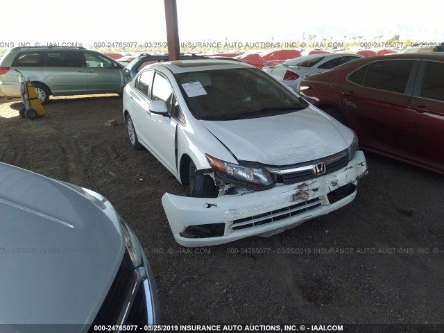 19XFB2F99CE317373 - 2012 HONDA CIVIC EXL WHITE photo 1