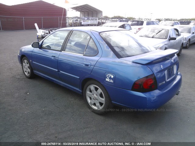 3N1AB51AX4L742162 - 2004 NISSAN SENTRA 2.5S BLUE photo 3