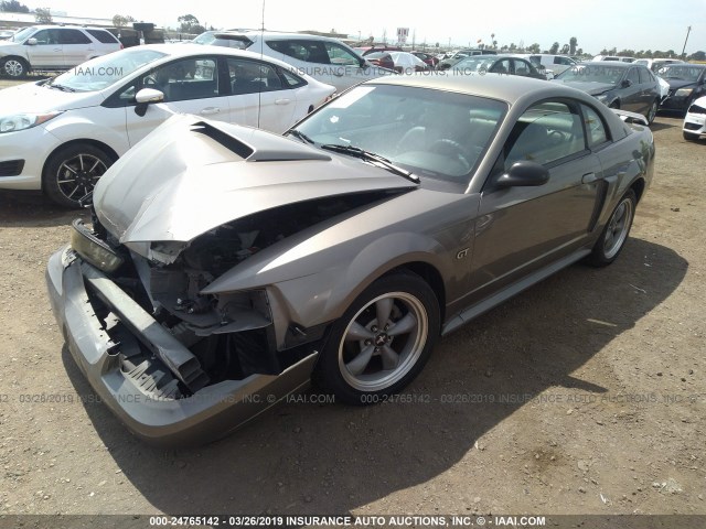 1FAFP42X42F102107 - 2002 FORD MUSTANG GT GRAY photo 2