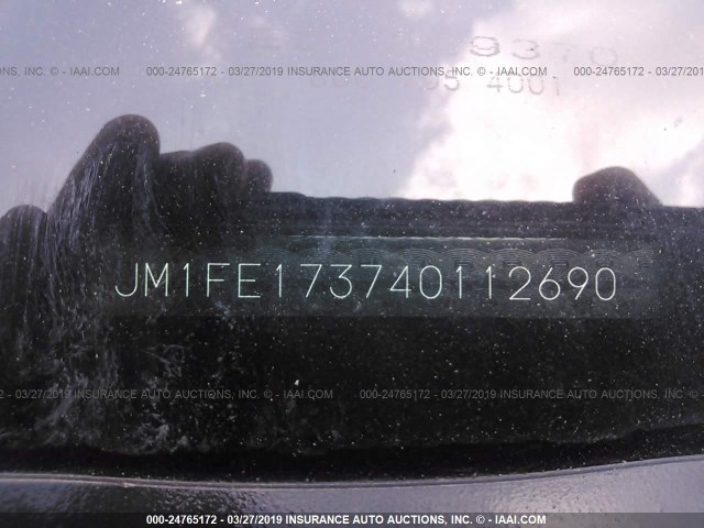 JM1FE173740112690 - 2004 MAZDA RX8 GRAY photo 9