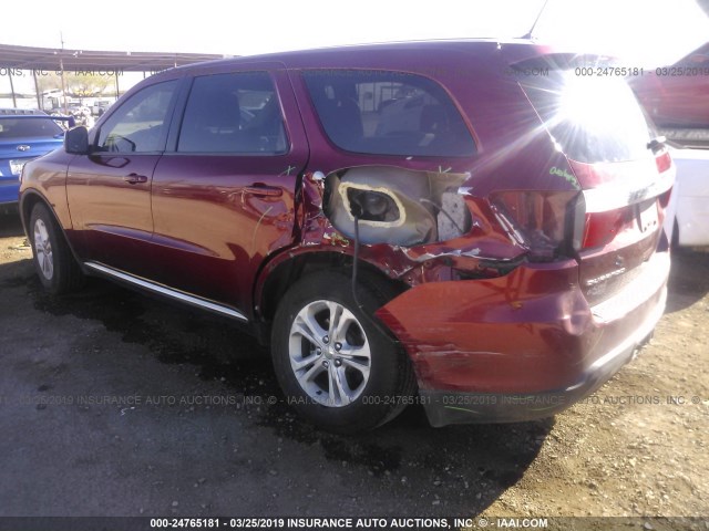 1C4RDHAG0DC637254 - 2013 DODGE DURANGO SXT RED photo 3