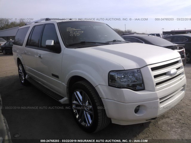 1FMFK205X7LA01897 - 2007 FORD EXPEDITION EL LIMITED WHITE photo 1