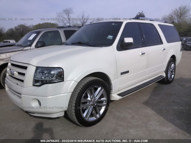 1FMFK205X7LA01897 - 2007 FORD EXPEDITION EL LIMITED WHITE photo 2