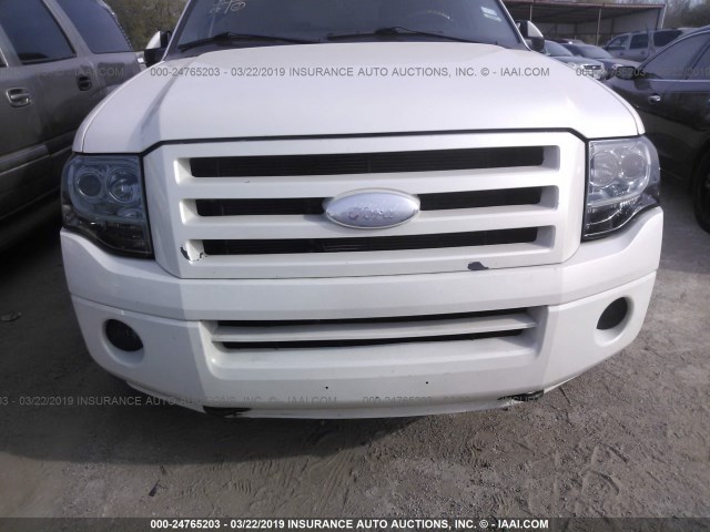 1FMFK205X7LA01897 - 2007 FORD EXPEDITION EL LIMITED WHITE photo 6