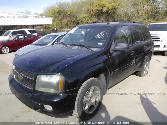 1GNDS13S682117054 - 2008 CHEVROLET TRAILBLAZER LS/LT BLACK photo 2