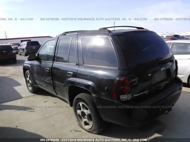 1GNDS13S682117054 - 2008 CHEVROLET TRAILBLAZER LS/LT BLACK photo 3