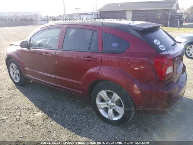 1B3CB4HA5AD668075 - 2010 DODGE CALIBER SXT RED photo 3