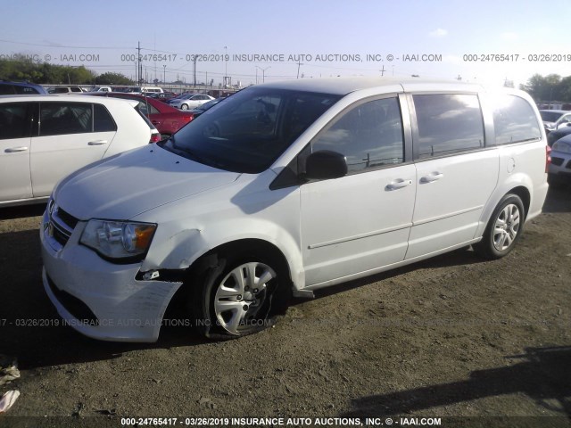 2C4RDGBG7HR728169 - 2017 DODGE GRAND CARAVAN SE WHITE photo 2