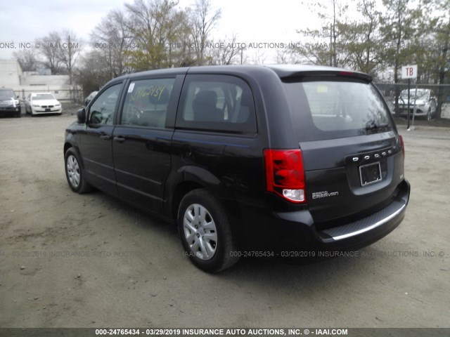 2C4RDGBG1DR759413 - 2013 DODGE GRAND CARAVAN SE BLACK photo 3