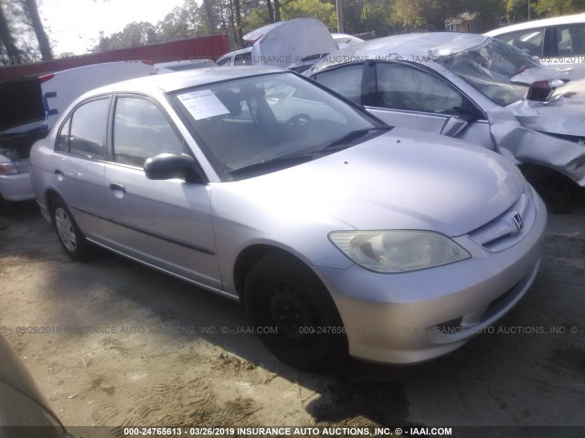 1HGES16314L005138 - 2004 HONDA CIVIC DX VP SILVER photo 1