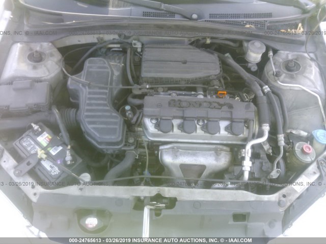 1HGES16314L005138 - 2004 HONDA CIVIC DX VP SILVER photo 10