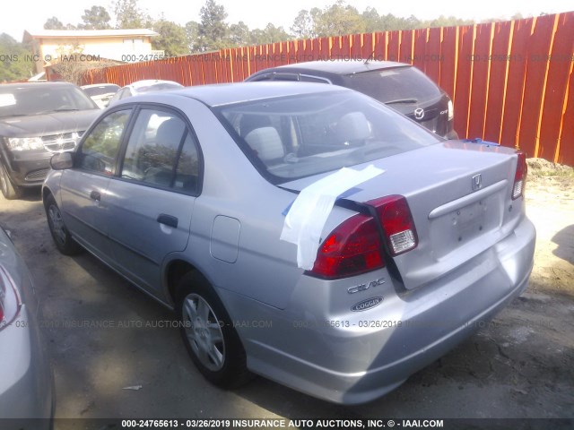 1HGES16314L005138 - 2004 HONDA CIVIC DX VP SILVER photo 3