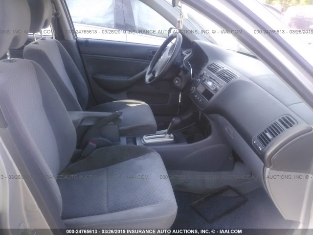 1HGES16314L005138 - 2004 HONDA CIVIC DX VP SILVER photo 5