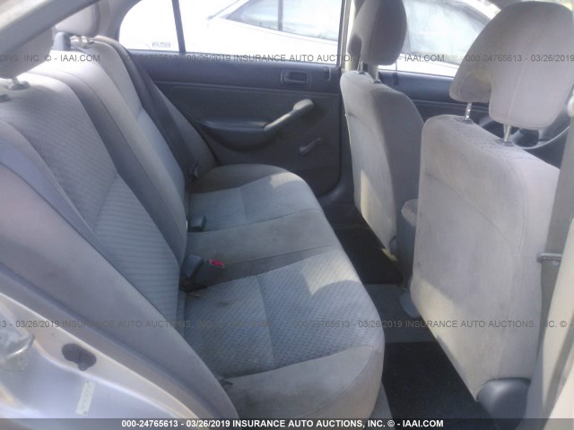 1HGES16314L005138 - 2004 HONDA CIVIC DX VP SILVER photo 8