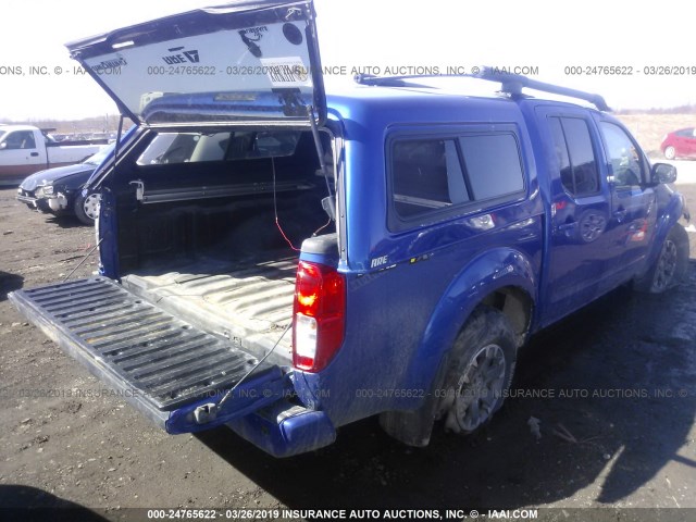 1N6AD0EV4EN712824 - 2014 NISSAN FRONTIER S/SV/SL/PRO-4X BLUE photo 4