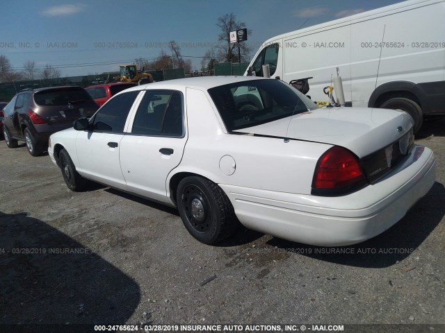 2FAHP71W75X110147 - 2005 FORD CROWN VICTORIA POLICE INTERCEPTOR WHITE photo 3