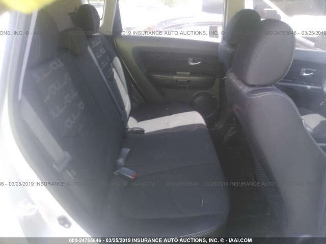 KNDJT2A67D7559214 - 2013 KIA SOUL +/!/SPORT SILVER photo 8