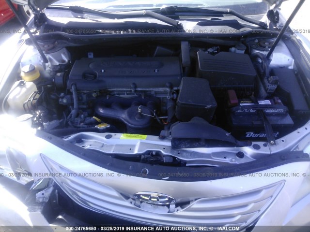 4T4BE46K08R035914 - 2008 TOYOTA CAMRY CE/LE/XLE/SE SILVER photo 10