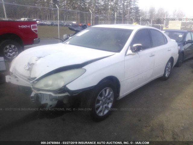 JTHBA30G445021199 - 2004 LEXUS ES 330 WHITE photo 2