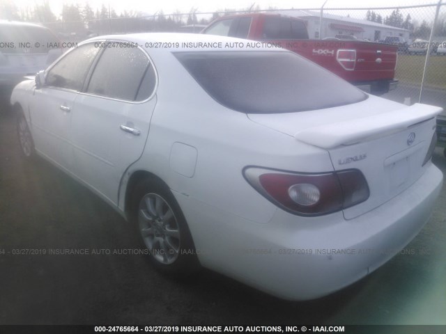 JTHBA30G445021199 - 2004 LEXUS ES 330 WHITE photo 3