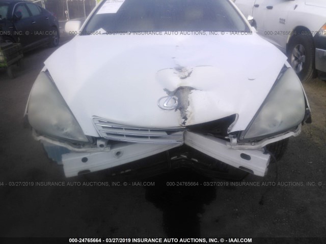 JTHBA30G445021199 - 2004 LEXUS ES 330 WHITE photo 6