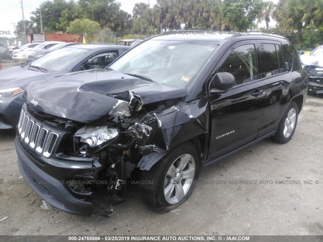 1C4NJCBA3GD574234 - 2016 JEEP COMPASS SPORT BLACK photo 2