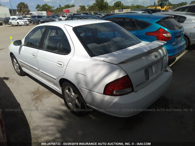 3N1BB51D01L112824 - 2001 NISSAN SENTRA SE WHITE photo 3