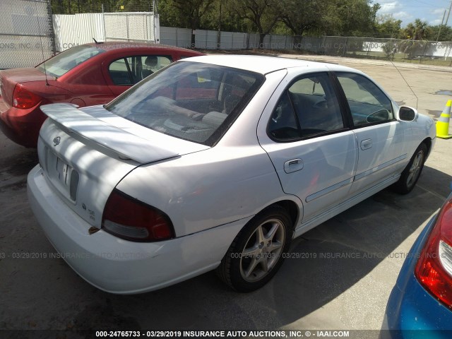 3N1BB51D01L112824 - 2001 NISSAN SENTRA SE WHITE photo 4