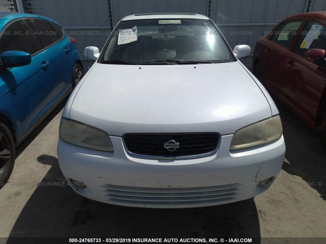 3N1BB51D01L112824 - 2001 NISSAN SENTRA SE WHITE photo 6