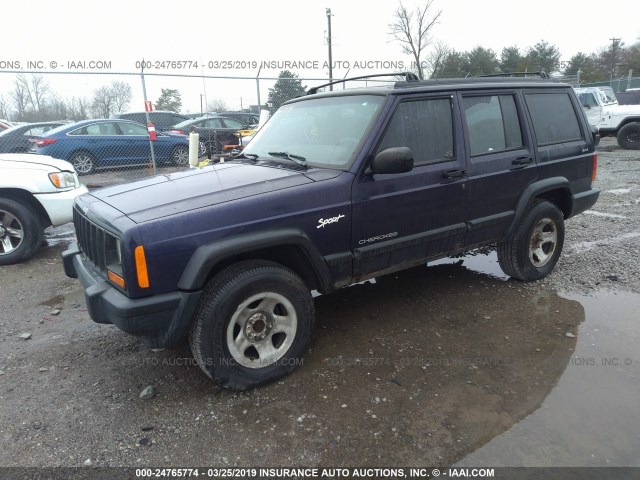 1J4FJ68S6WL184510 - 1998 JEEP CHEROKEE SPORT/CLASSIC მუქი ლურჯი ფოტო 2
