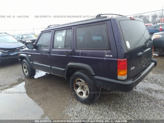 1J4FJ68S6WL184510 - 1998 JEEP CHEROKEE SPORT/CLASSIC მუქი ლურჯი ფოტო 3