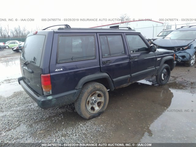 1J4FJ68S6WL184510 - 1998 JEEP CHEROKEE SPORT/CLASSIC მუქი ლურჯი ფოტო 4