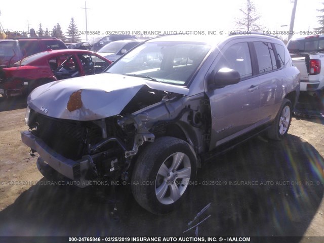 1C4NJCBA9GD621427 - 2016 JEEP COMPASS SPORT SILVER photo 2