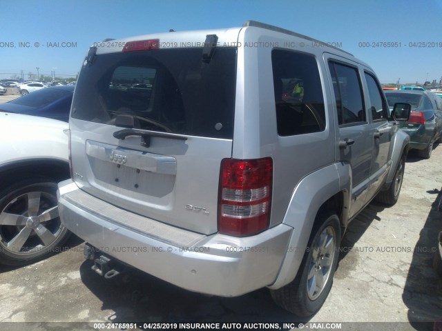 1J8GP58K38W203785 - 2008 JEEP LIBERTY LIMITED SILVER photo 4