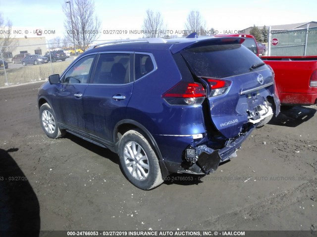 KNMAT2MV2JP604610 - 2018 NISSAN ROGUE S/SV BLUE photo 3