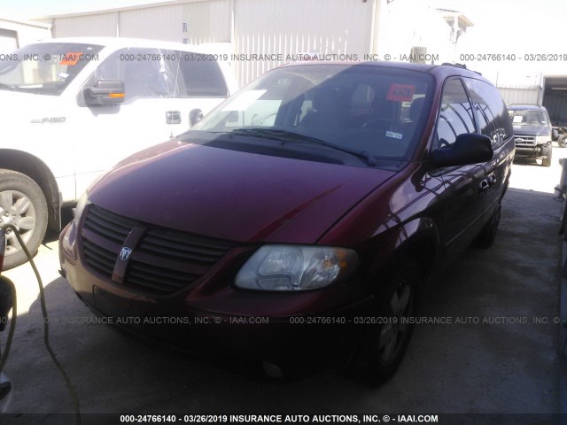 2D4GP44L46R876898 - 2006 DODGE GRAND CARAVAN SXT MAROON photo 2