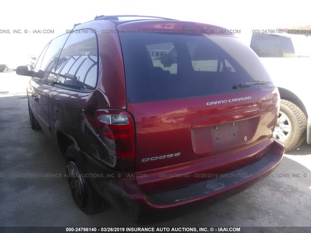 2D4GP44L46R876898 - 2006 DODGE GRAND CARAVAN SXT MAROON photo 3