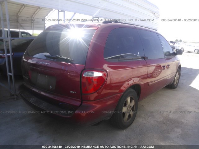 2D4GP44L46R876898 - 2006 DODGE GRAND CARAVAN SXT MAROON photo 4