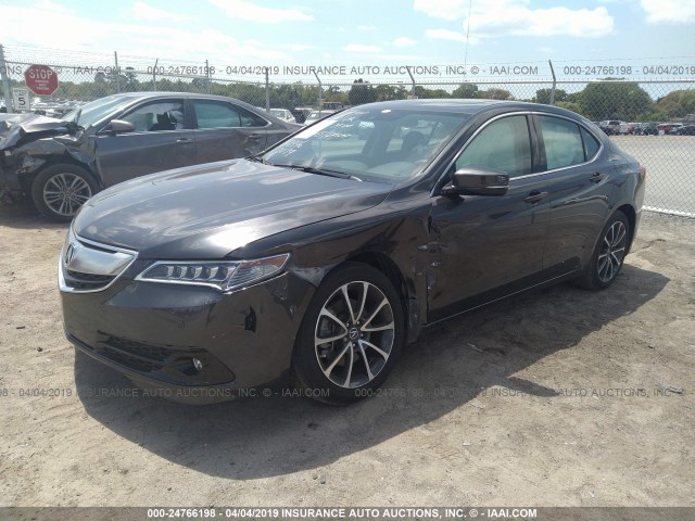 19UUB2F71GA002079 - 2016 ACURA TLX ADVANCE GRAY photo 2